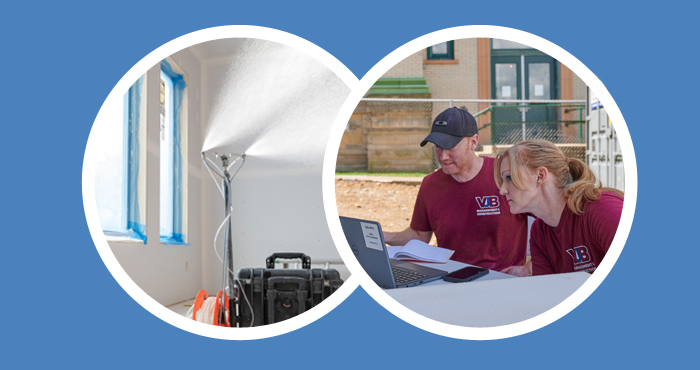 VJB Management working on jobsite detail featuring Aeroseal Technology